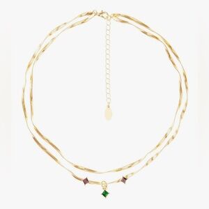 REVOLVE 8 Other Reasons x Wicked Elphaba Twisted Double Snake Chain Necklace NWT